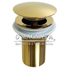 Válvula Click Dourada Para Banheira e Lavabo